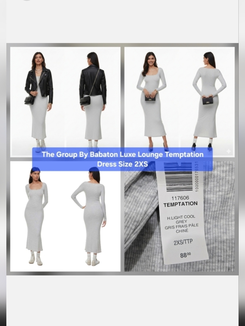 The Group By Babaton Luxe Lounge Temptation Dress Size 2XS